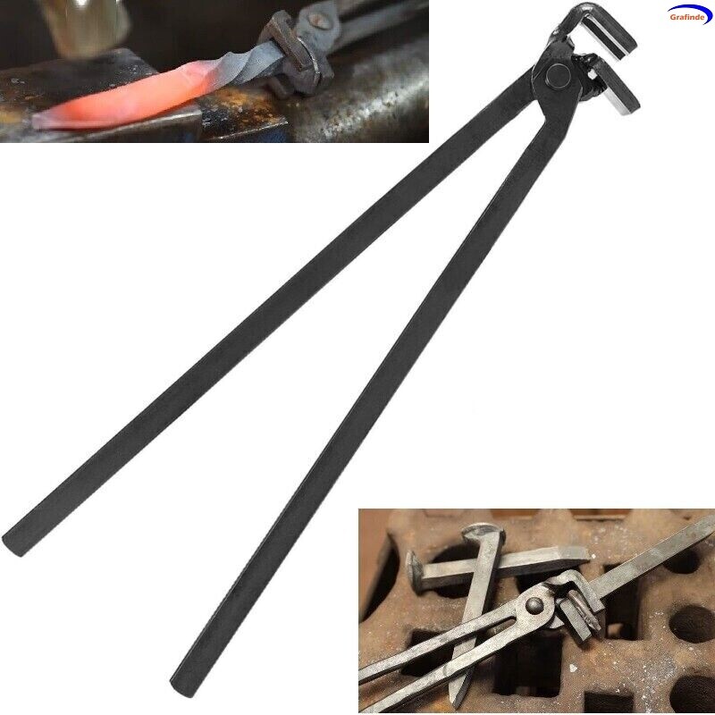 Blacksmith Railroad Spike Tongs Spike Head Tongs for Holding Railroad Spikes 15"