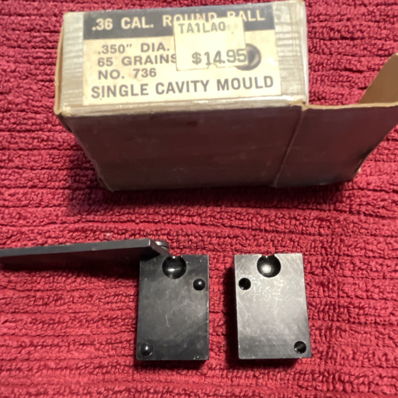 Bullet Mold Model 736 .36 Caliber Single Cavity Round Ball Mold