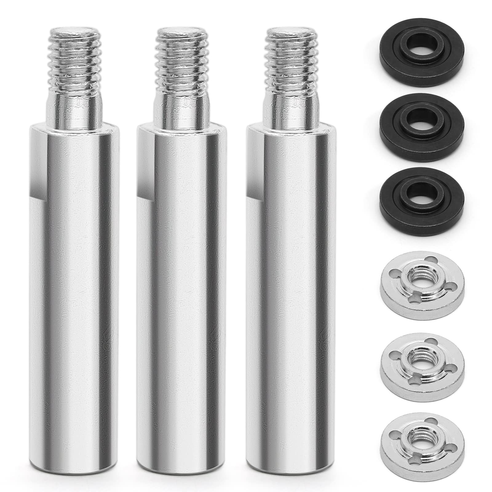 Rierdge Angle Grinder Extension Shaft Connecting Rod, M10 Thread Hole Silver
