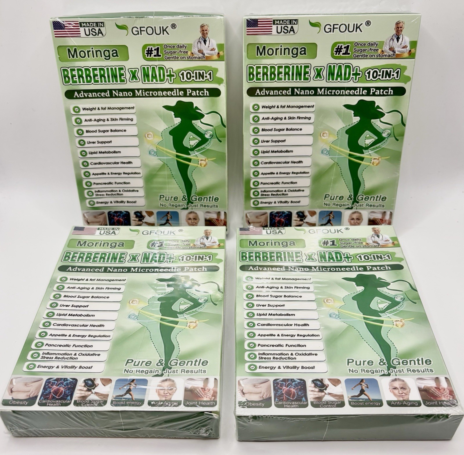 GFOUK Moringa Berberine X NAD 10 in 1 Advanced Nano Microneedle Patch 12/2027+