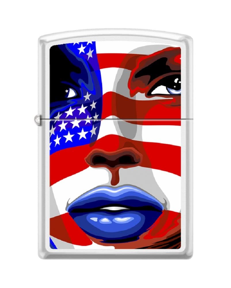Zippo Lighter- Personalized Eagle USA Flag Patriotic Stars and Stripes #Z6003