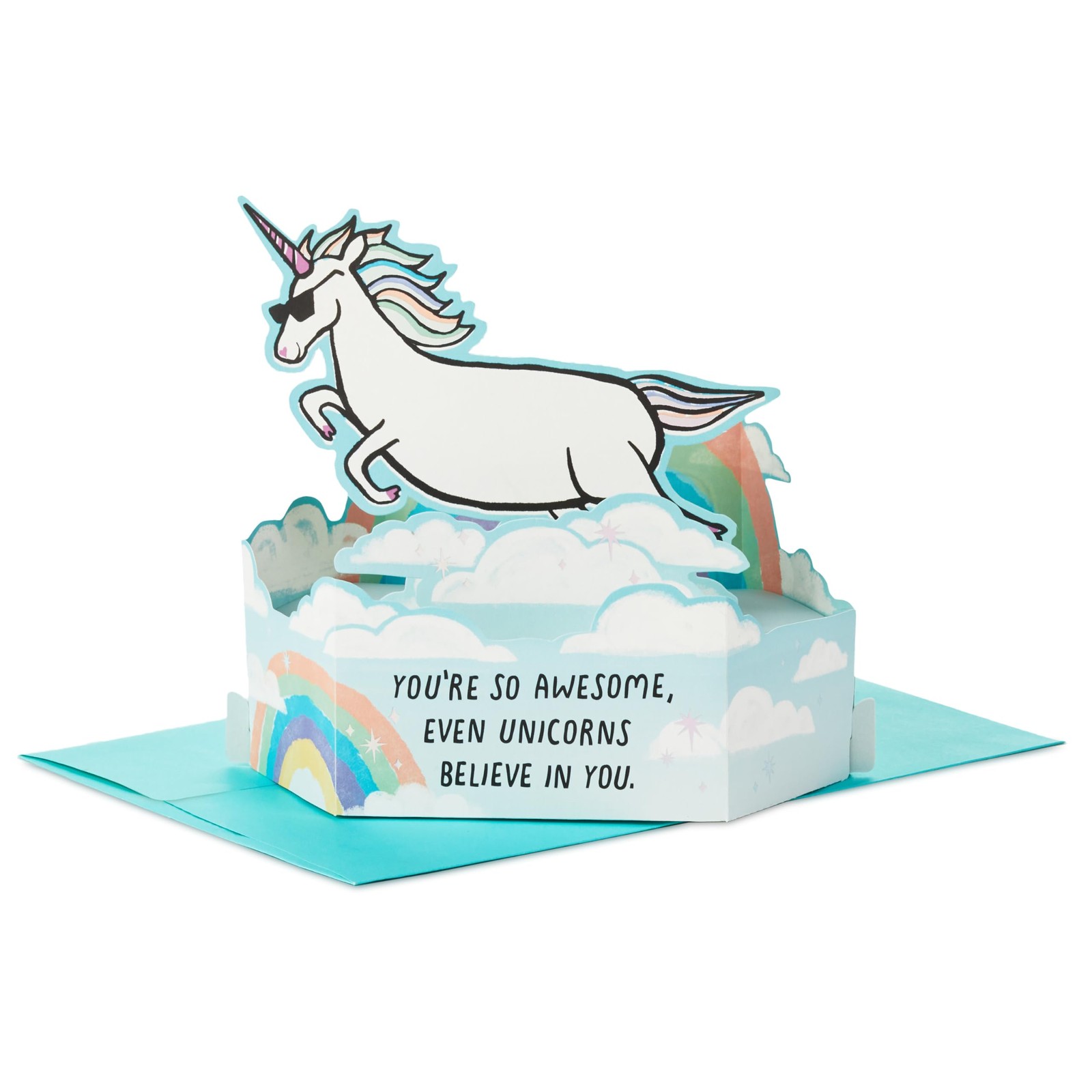 Hallmark Paper Wonder Shoebox Pop Up Card (Unicorn, You're So Awesome) for Birth