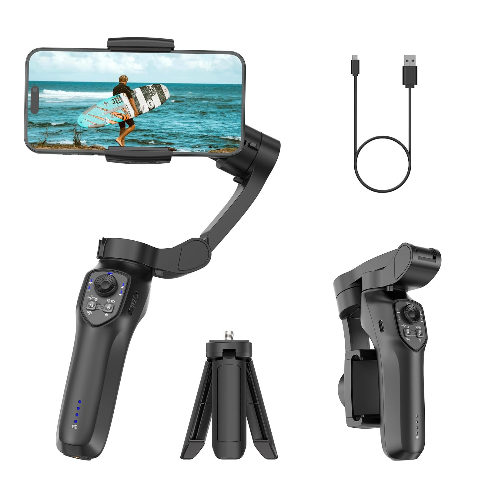 Osmo Mobile 8 Gimbal Stabilizer for Phone, Native Tracking with Audio & Light...
