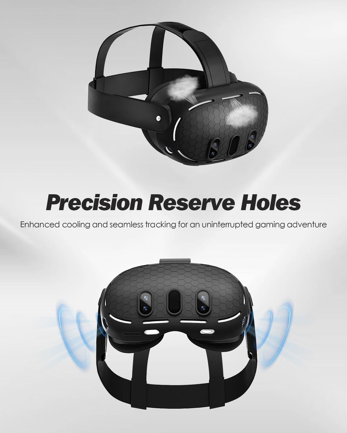 Silicone Head Strap & Protector Cover for Meta/Oculus Quest 3 Accessories Lightw