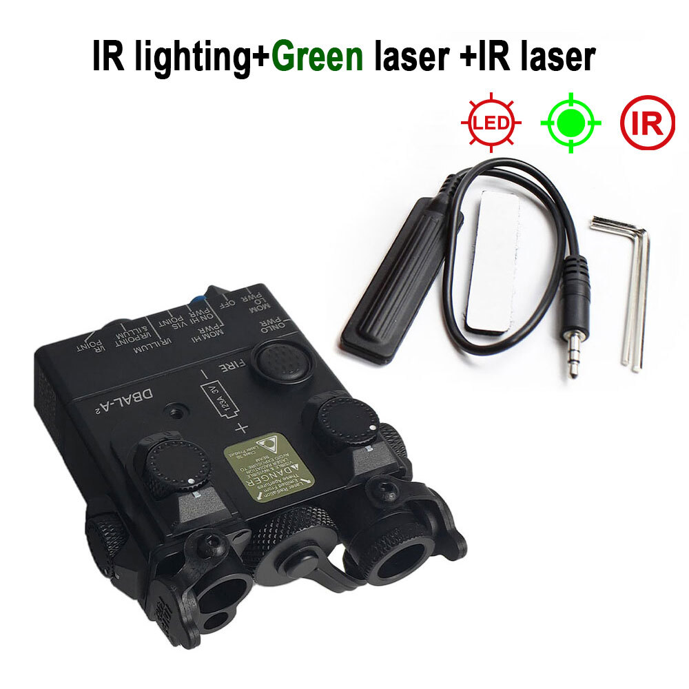 DBAL-A2 Dual Beam Aiming IR Laser&Green Dot Sight IR Light Function 20mm Rail