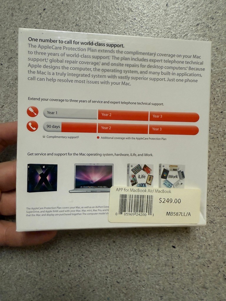 MacBook Air/MacBook AppleCare Protection Plan - Unopened SEALED