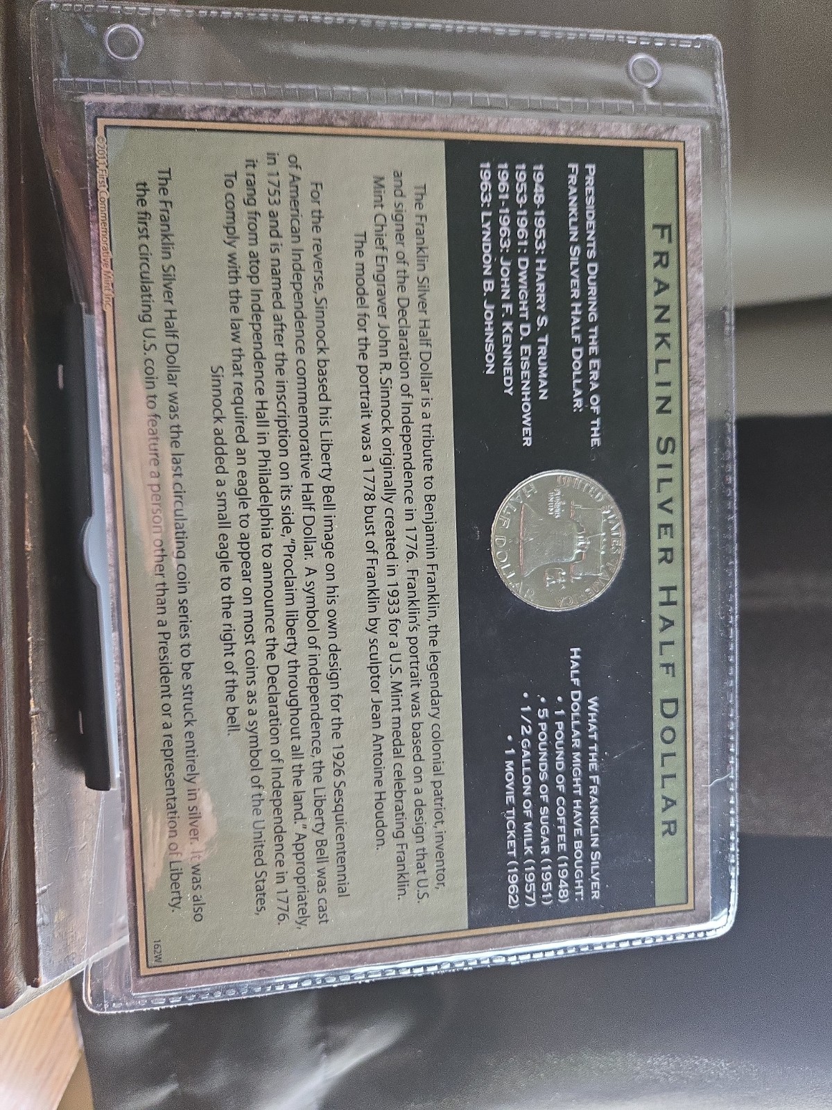 First Commemorative Mint Lot: 1962 Franklin Silver Half Dollar