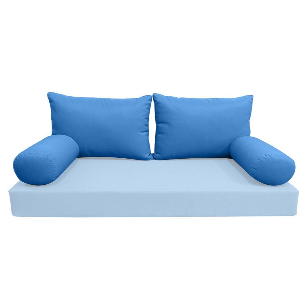 |SLIPCOVER ONLY| S2 Outdoor Bolster Backrest Pillow Covers Knife Edge Twin AD102