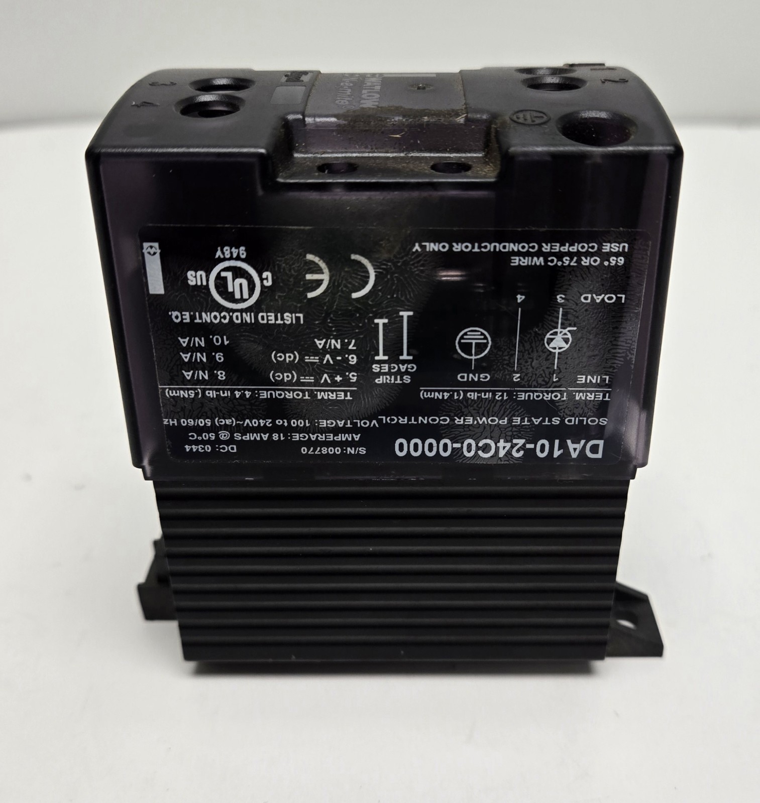 WATLOW SOLID STATE POWER CONTROL DA10-24C0-0000.