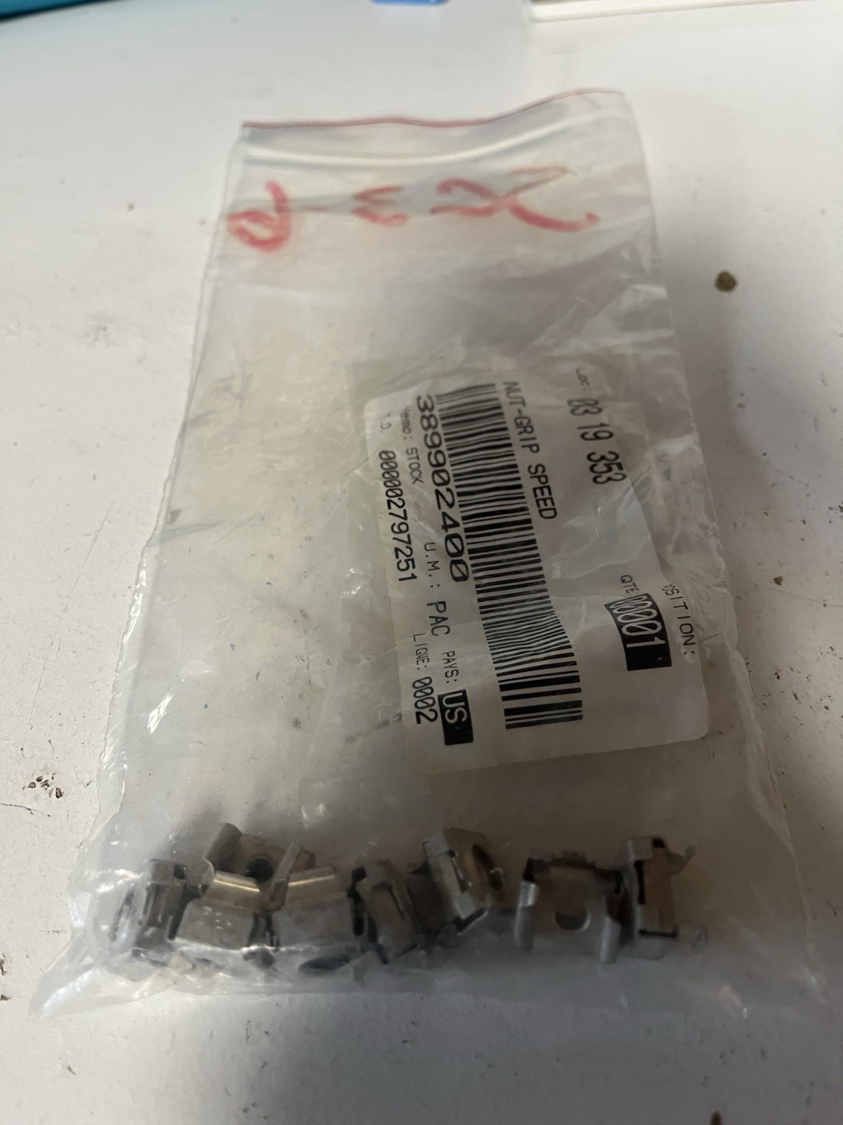 OEM Ski Doo Grip Nut Lot Of 8 389902400