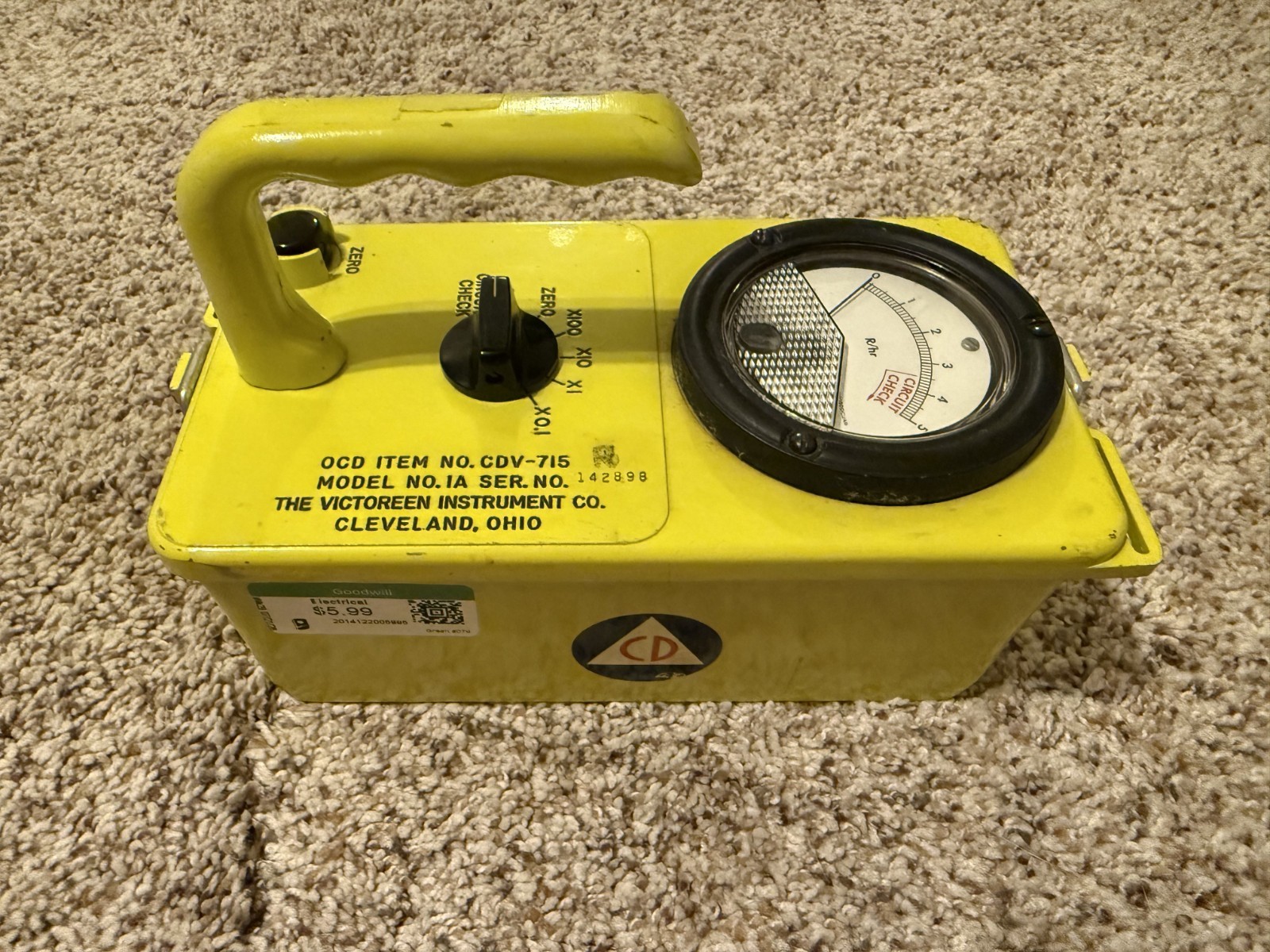 Victoreen CDV715 Radiation Detection kit