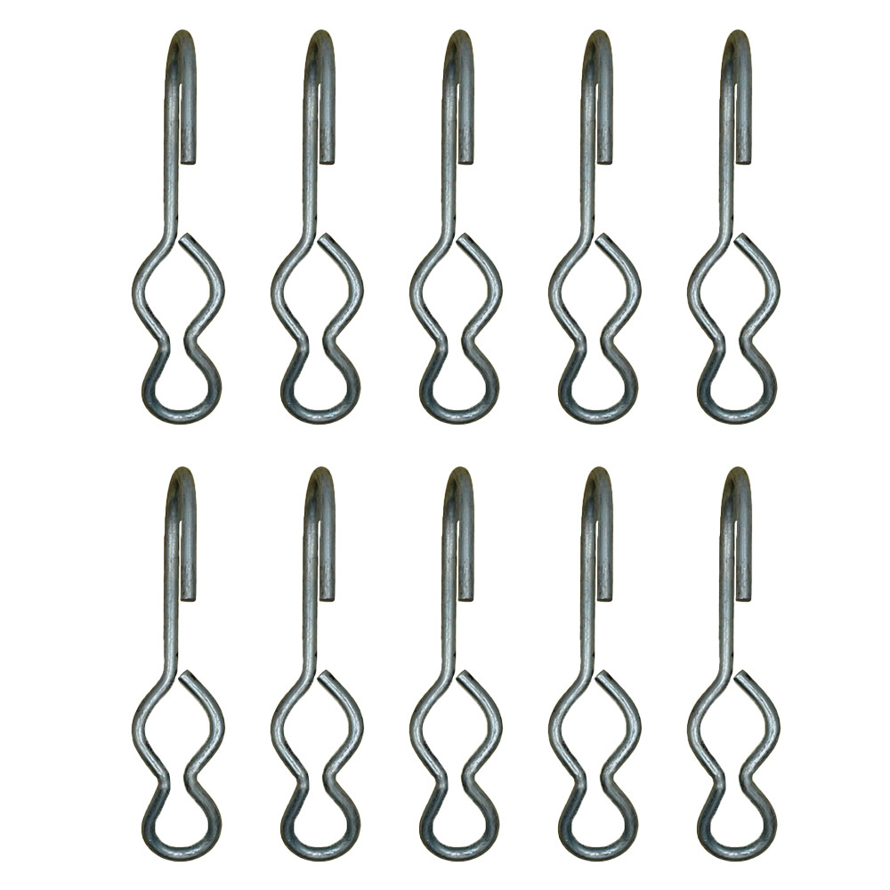 Set of Ten Non-Slip SJ Hooks For Farms Truck Tarps Boat Covers & More TRRSJ