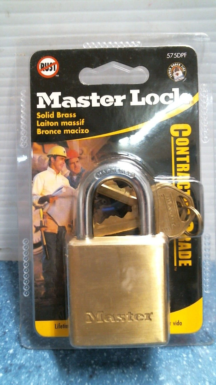 Master Lock Solid Brass Keyed Padlock  (575DPF) FS
