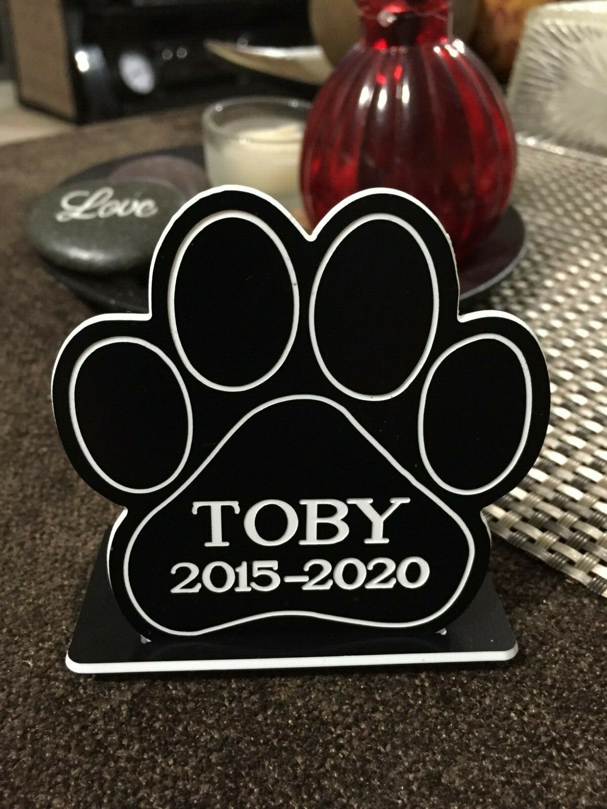 Pet Memorial, Dog Memorial, Cat or Dog tags, URN plate, Cremation Pet Tag Custom