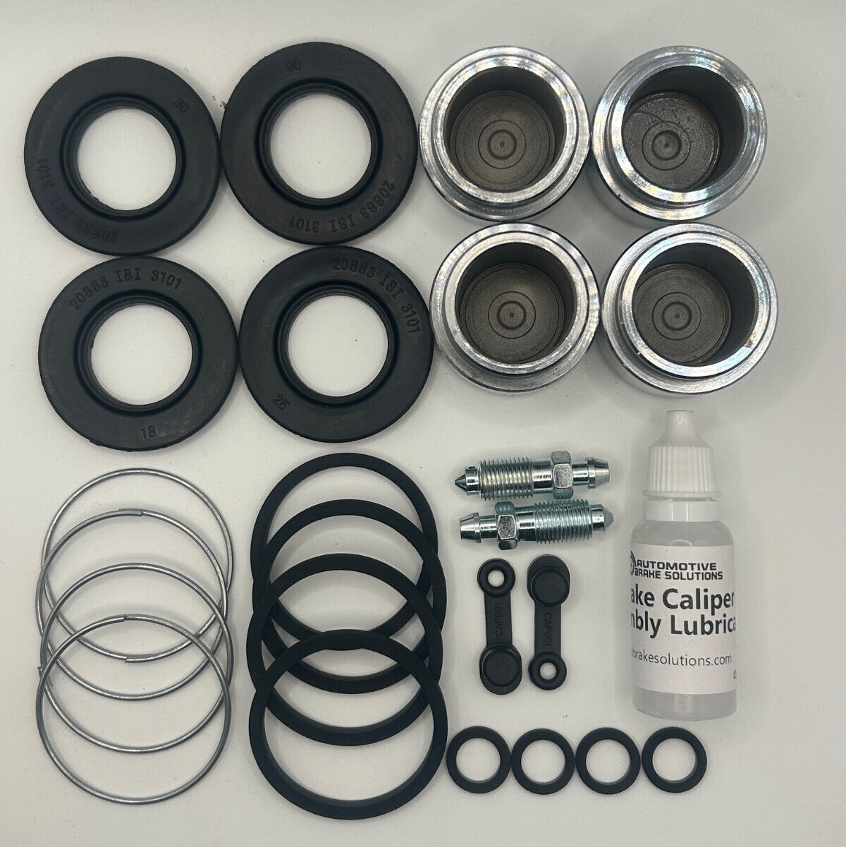 Caliper rebuild kit w/ pistons for Z32 Nissan 300ZX 2 piston Rear calipers (x2)