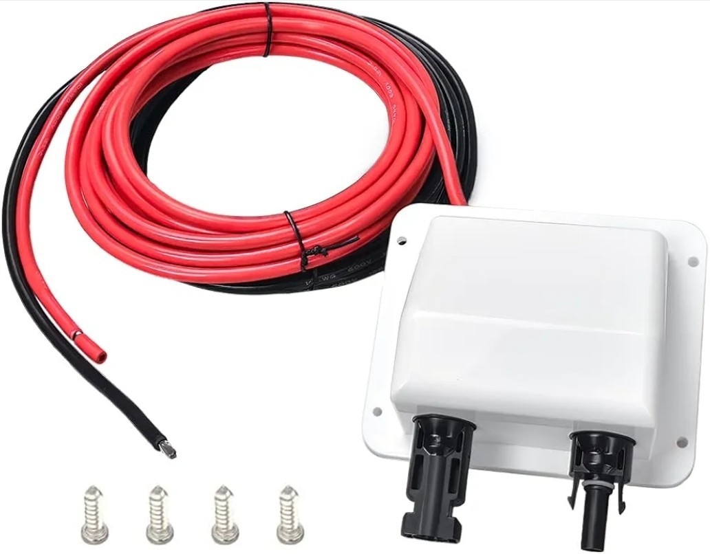 Solar Entry Gland 10ft Weatherproof ABS Double Cable 10AWG for Solar project.