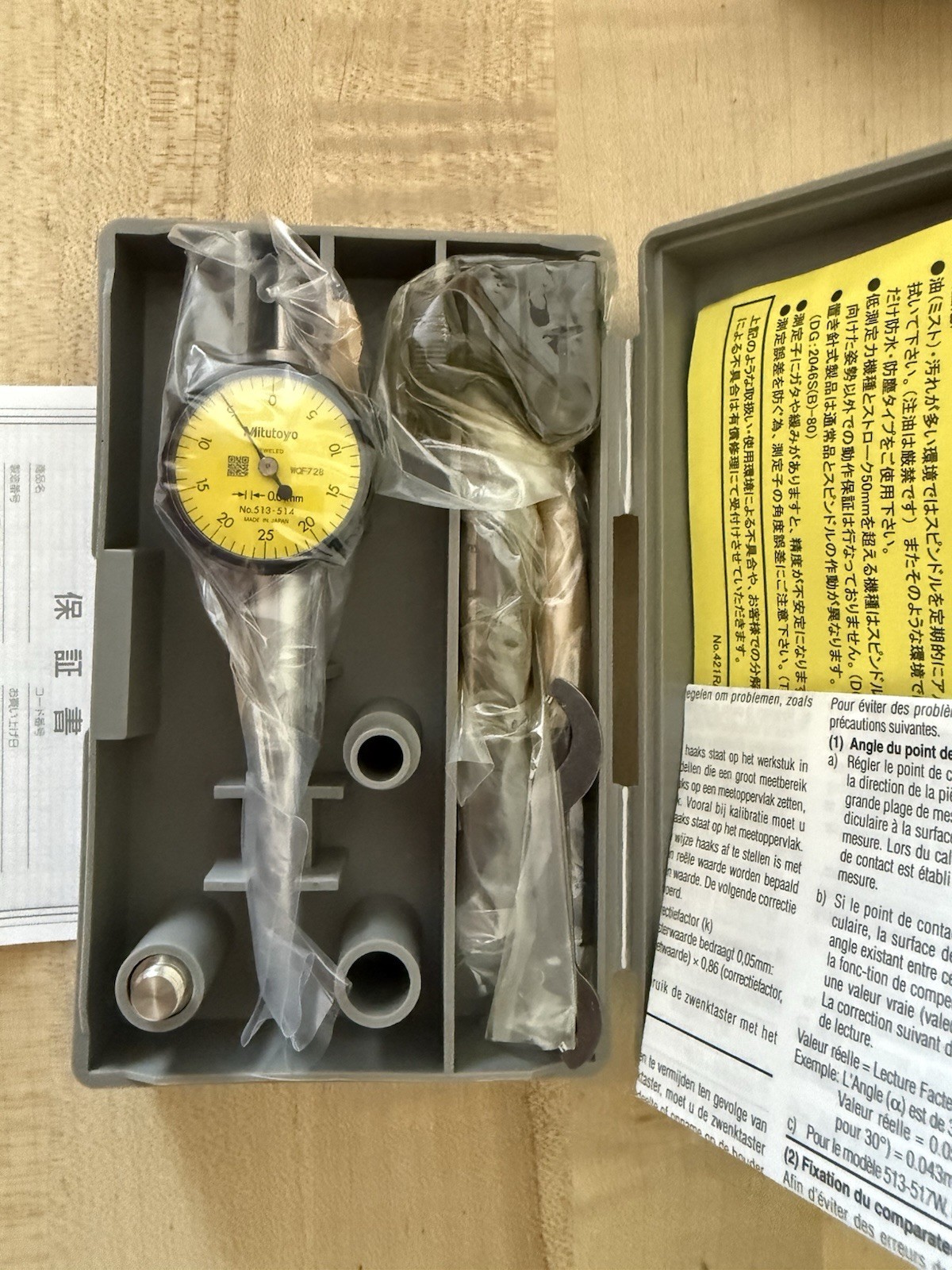 Mitutoyo Dial Indicator Set Dial Indicator Type MPN 513-514T