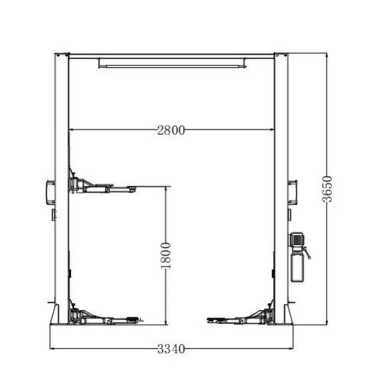 New KATOOL AM120SD 12,000lb 2-Post Clearfloor Lift Single Release