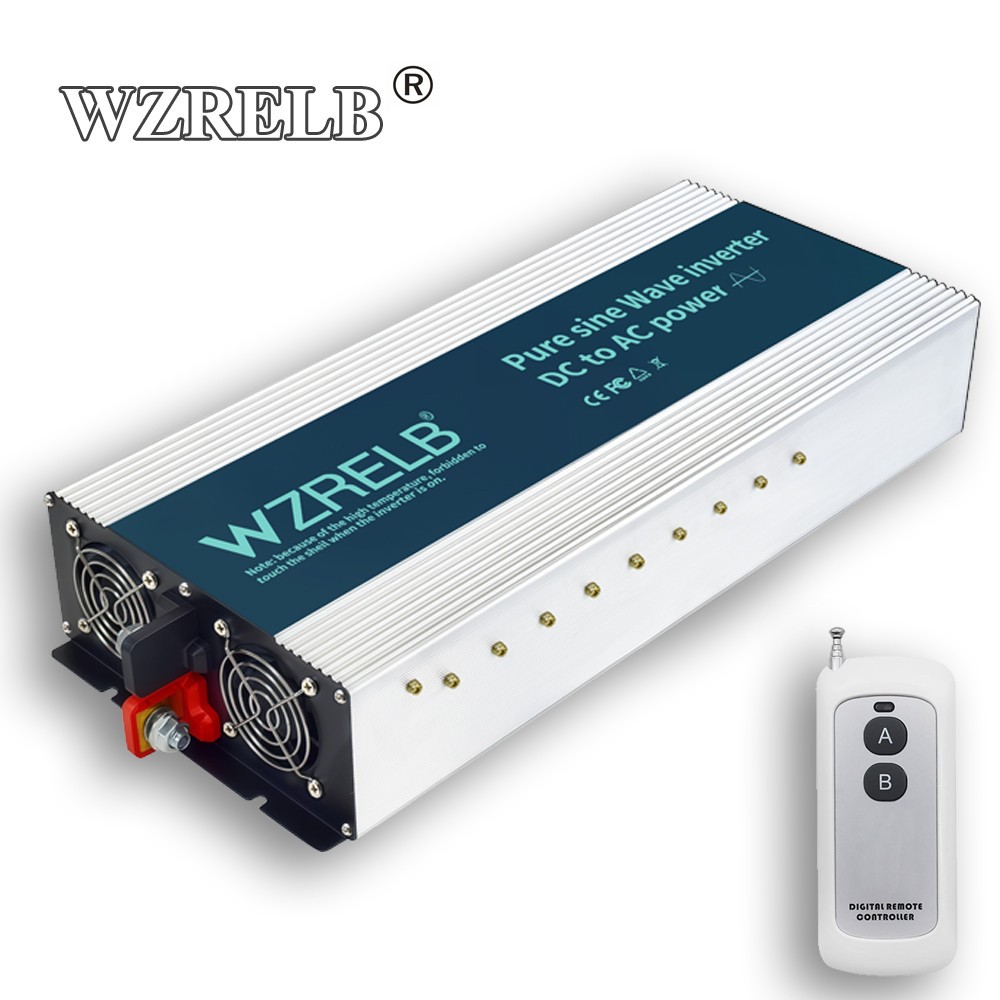 36V to 120V Pure Sine Wave Inverter 5000W Power Home Solar System Camp RV Remote