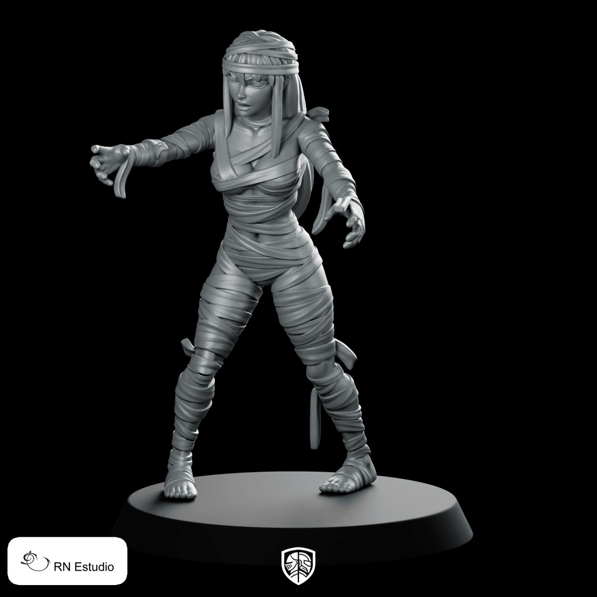 HeroQuest Undead Female Mummy 2 Miniature Bandaged Assassin