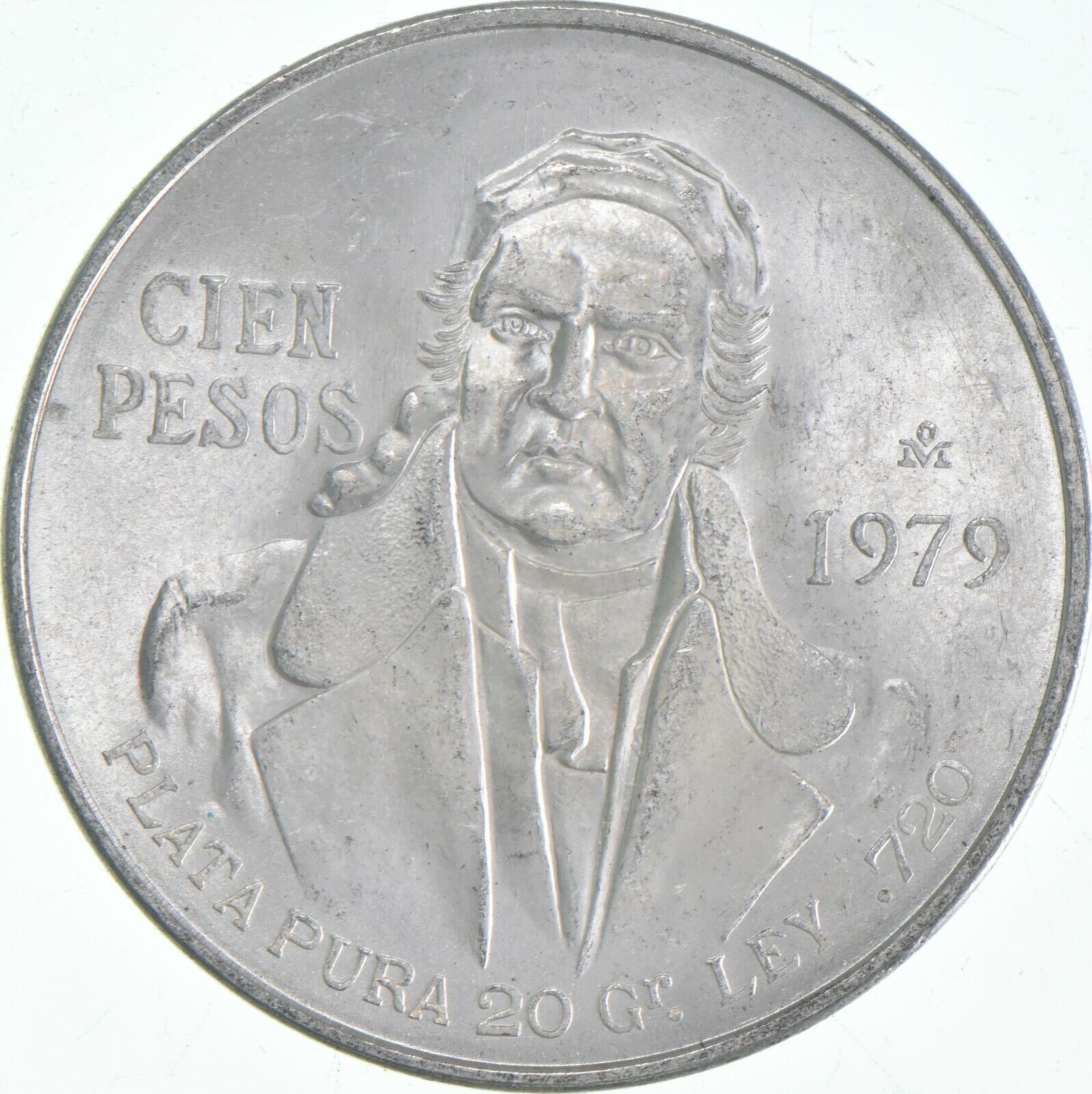 1979 MEXICO SILVER 100 PESOS S100P STELLAR LUSTER GEM BU