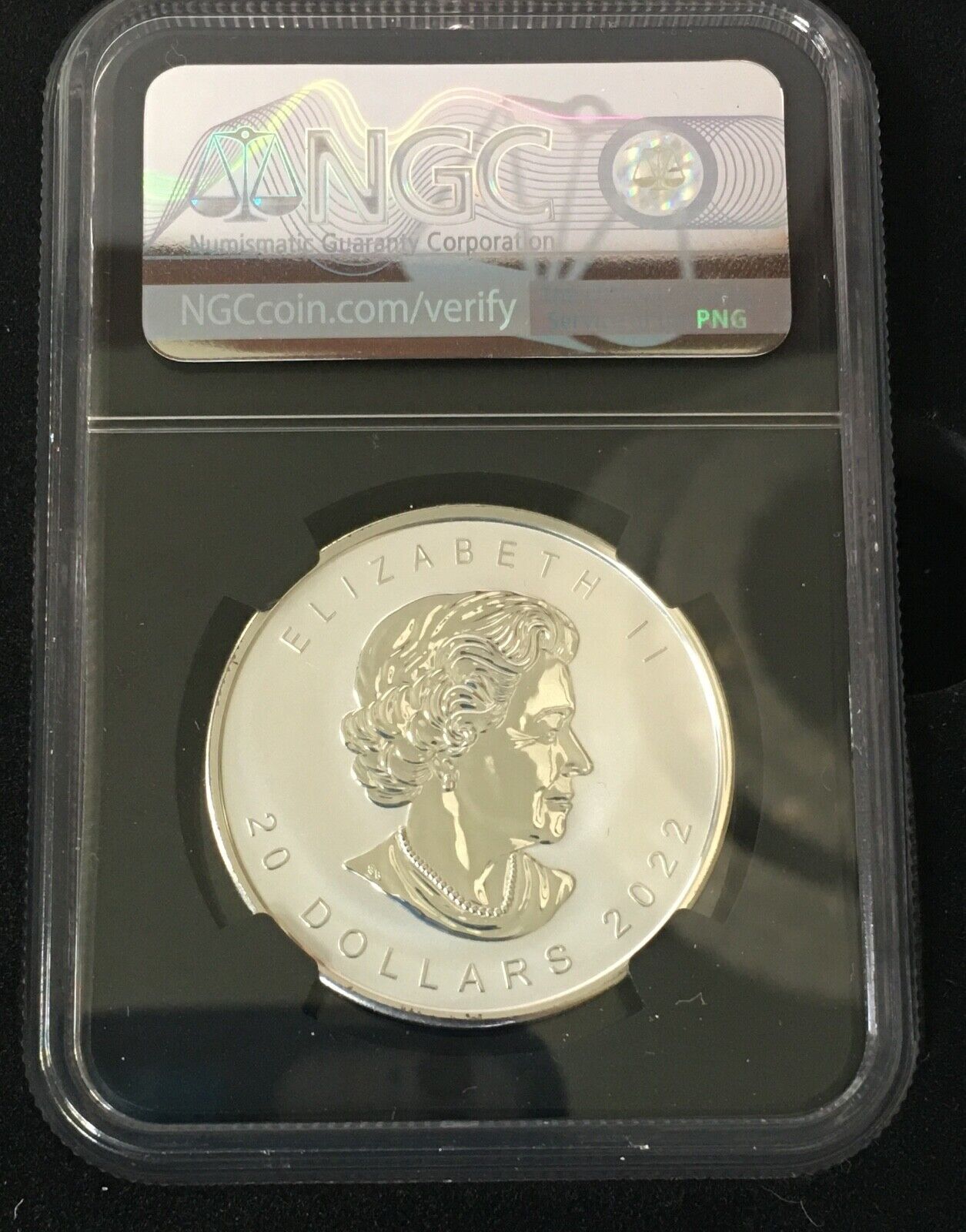2022 Canada NGC REVERSE PF 70 Silver Maple Leaf Ultra High Relief Black Core 1st