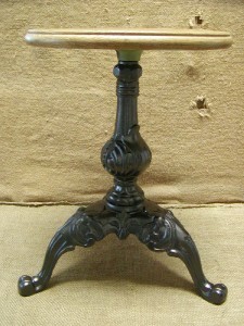Vintage 1800s Iron & Wood Stool Antique Table Stand Old