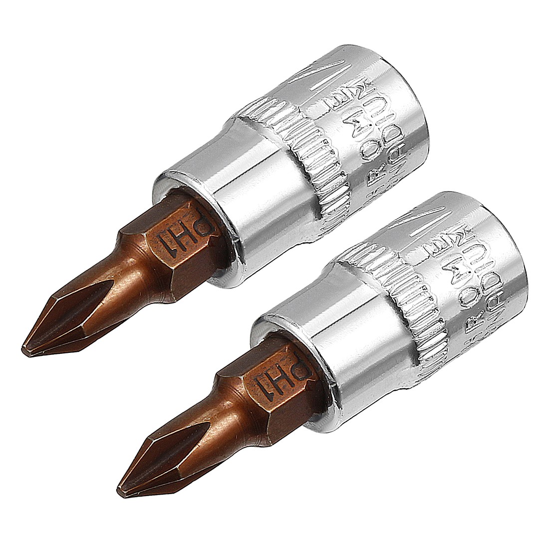 2Pcs 1/4-Inch Drive PH1 phillips Bit Sockets S2 Steel