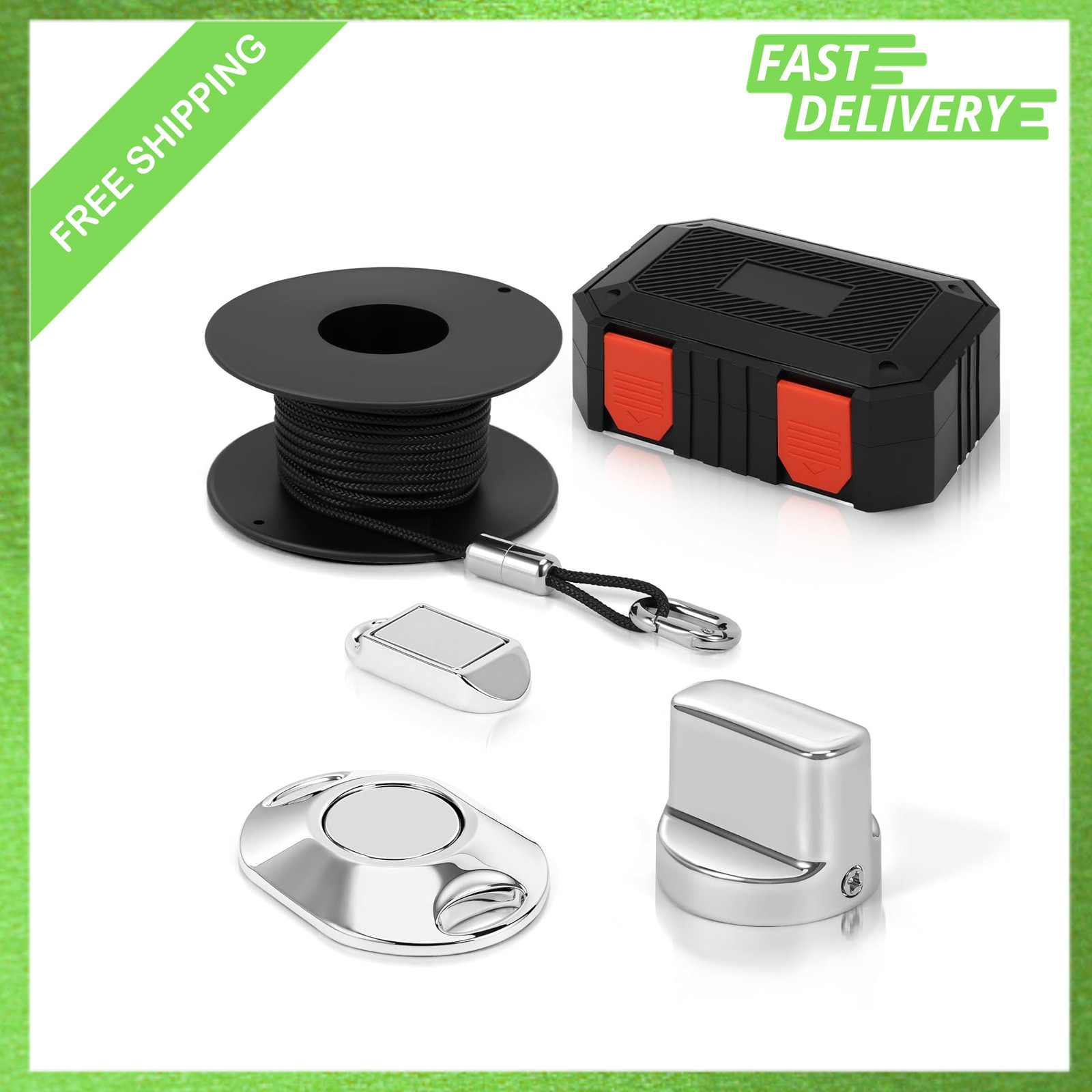 Magnet Wire Pulling System Kit, Rare Earth Magnets, 6M Nylon Rope, 50kg Pull