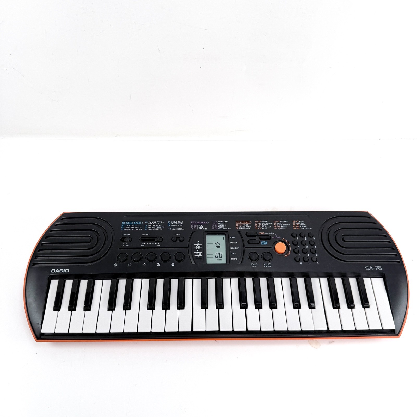 Casio SA-76 44-Key Mini Electronic Keyboard with 100 Tones 50 Rhythms - Works!