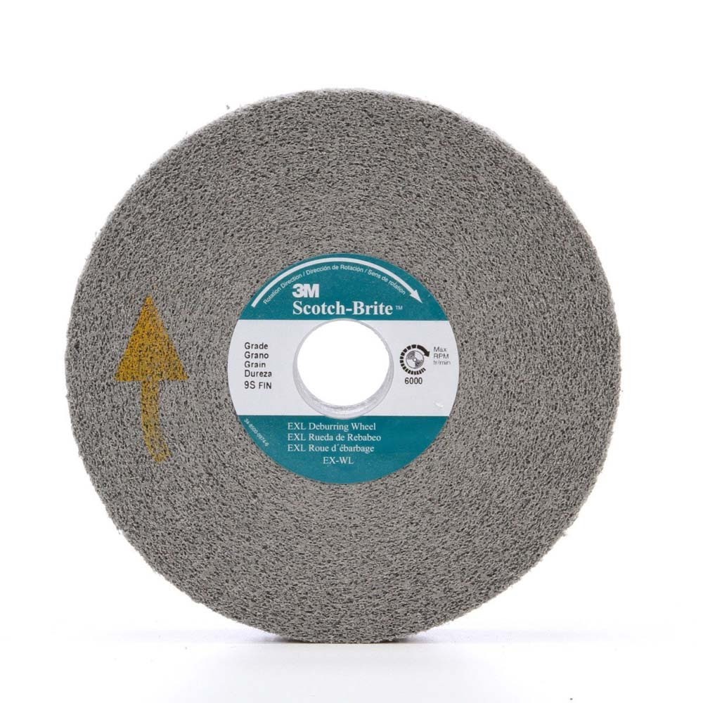 3M 7000000737 Scotch-Brite EXL Deburring Wheel XL-WL 9S Fine 6x1x1 (3-Pack)