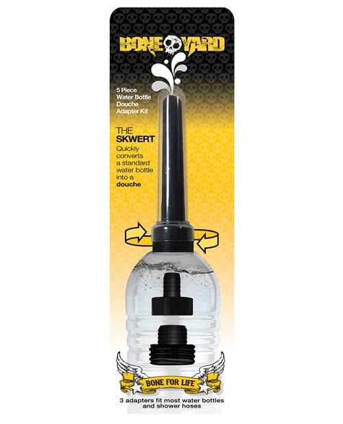 The Sqwert 5pc Water Bottle and Shower Hose Douche Enema Adapter Kit