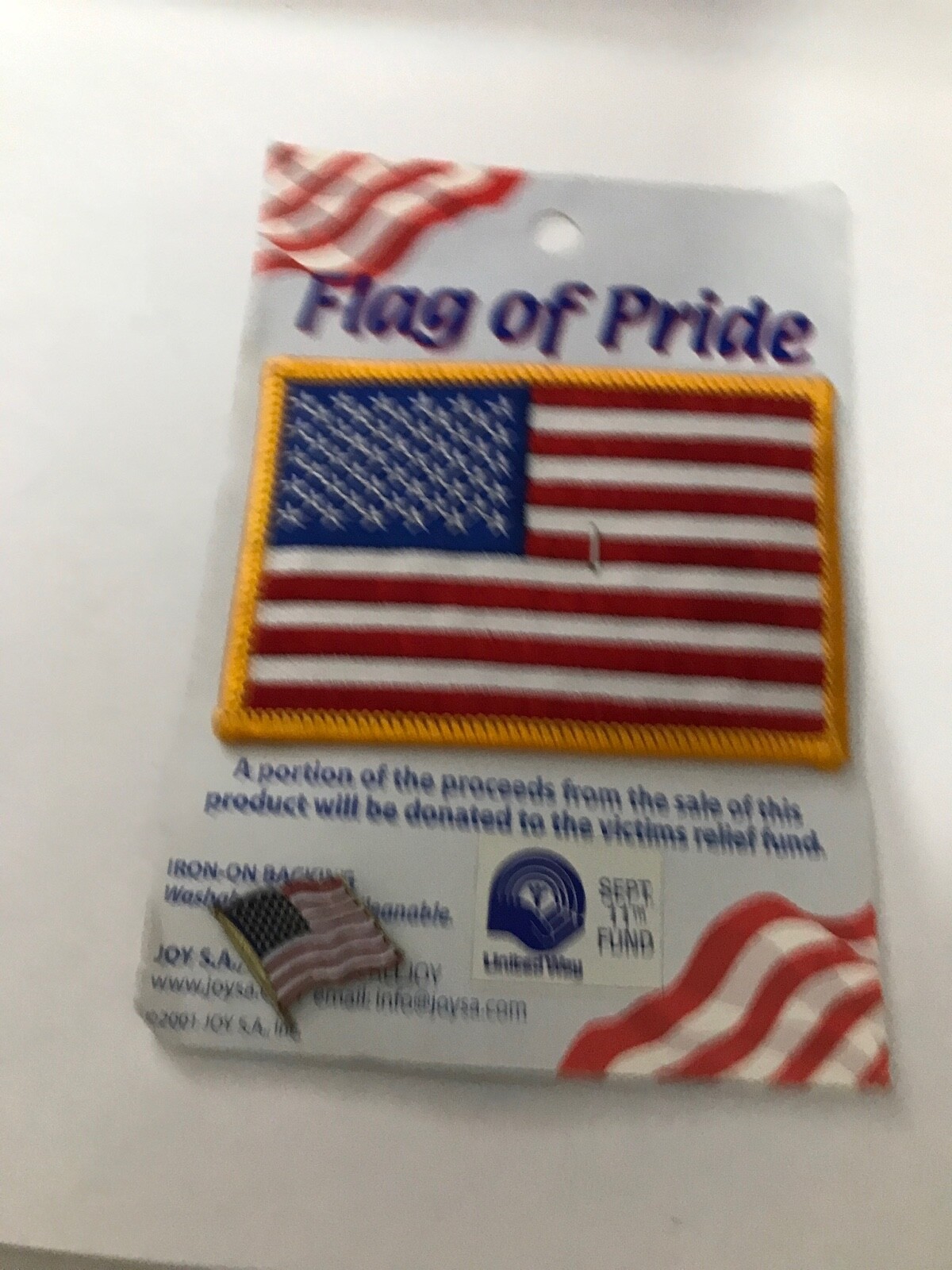 September 11 USA Flag of Pride Patch and Pin