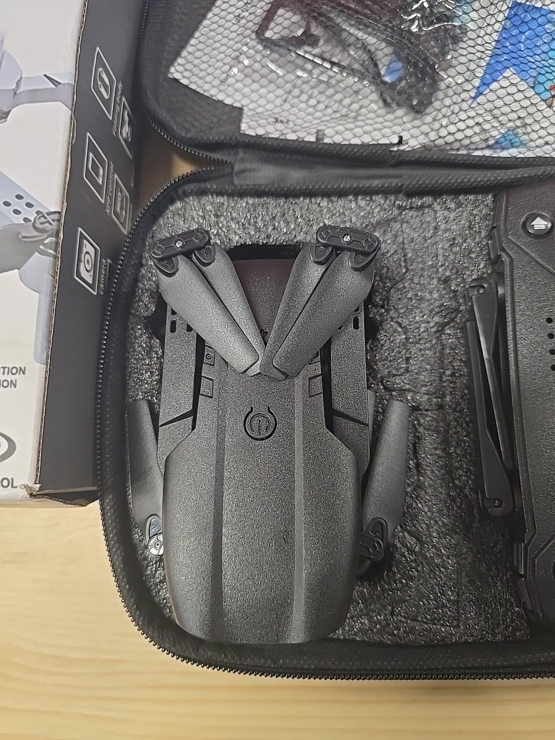 E99 Drone Pro 4K Single Camera with Case in Black
