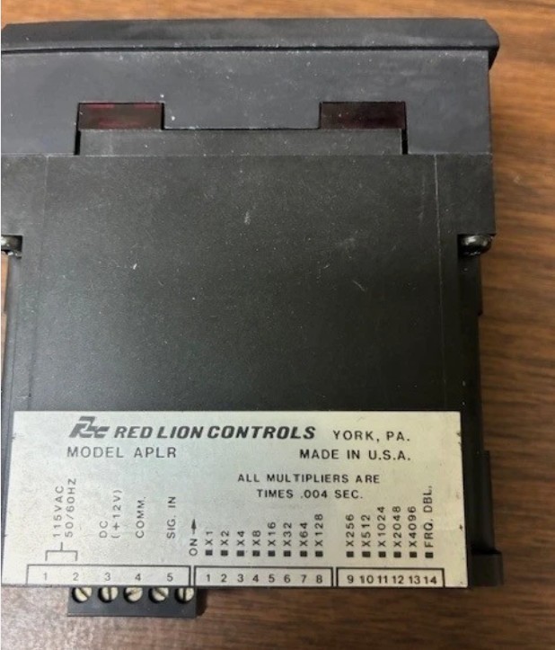 Red Lion Controls APLR0600 Rate Indicator, Time Base, 115V