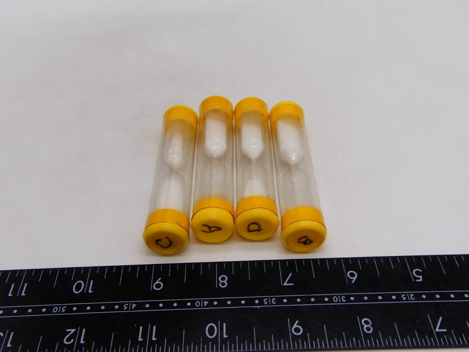 1981 Quicksand Board Game Replacement X4 Yellow Sand Timer Parts Only Whitman