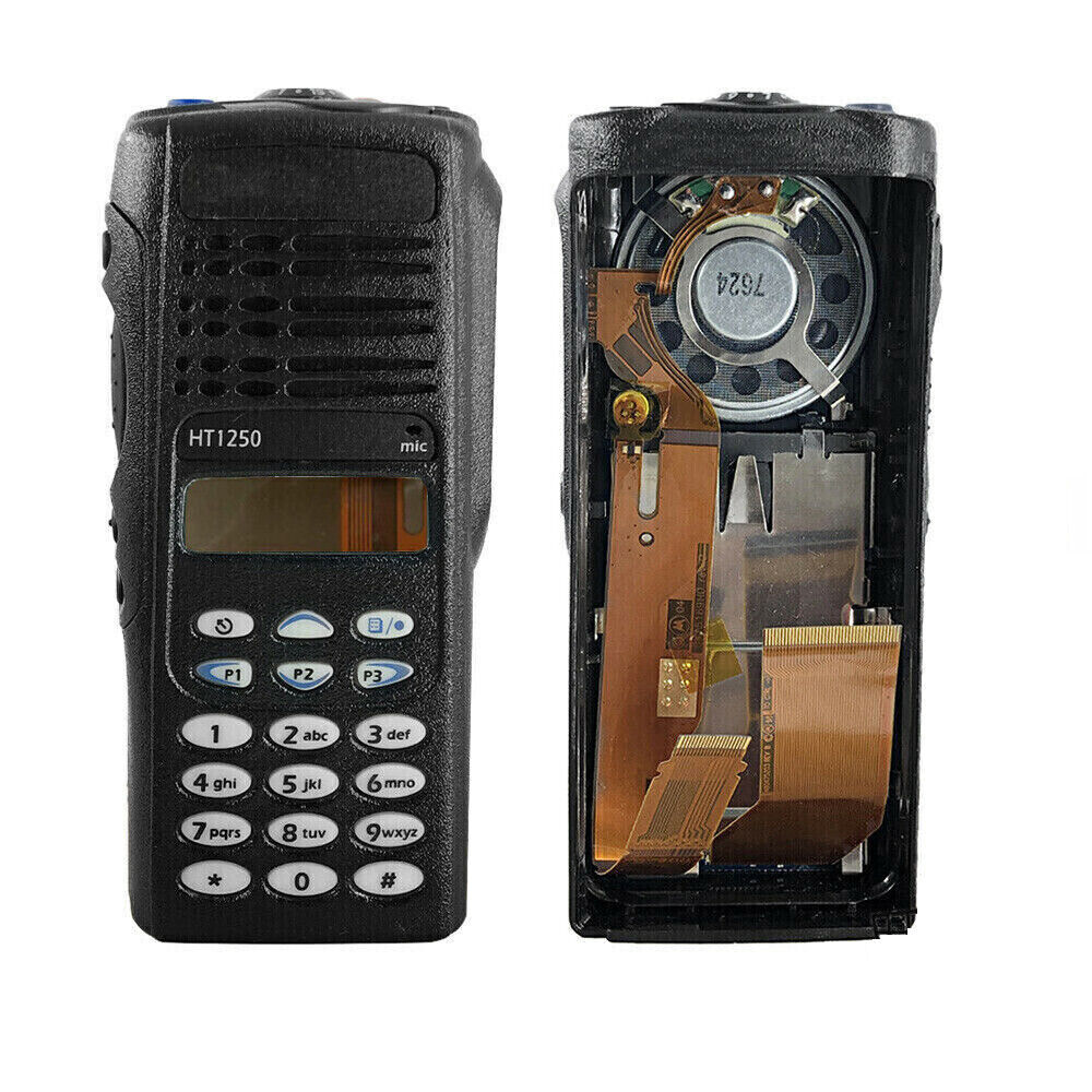 Black Repair Housing Case Cover for HT1250 HT Full-keypad Radio with Speaker
