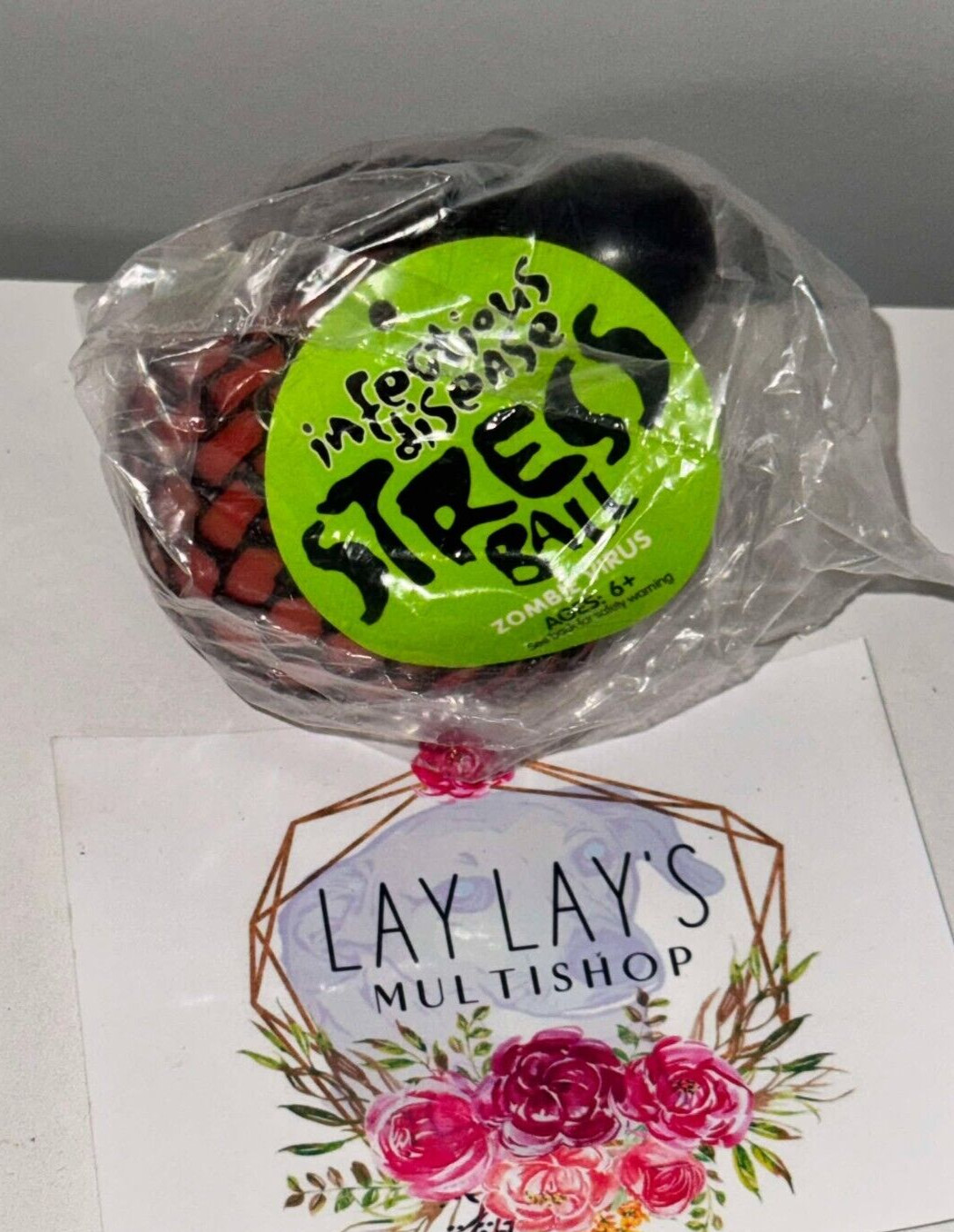 Infectious Disease Stress Ball "Zombie Virus" - THINKGEEK - Red/Green - NEW