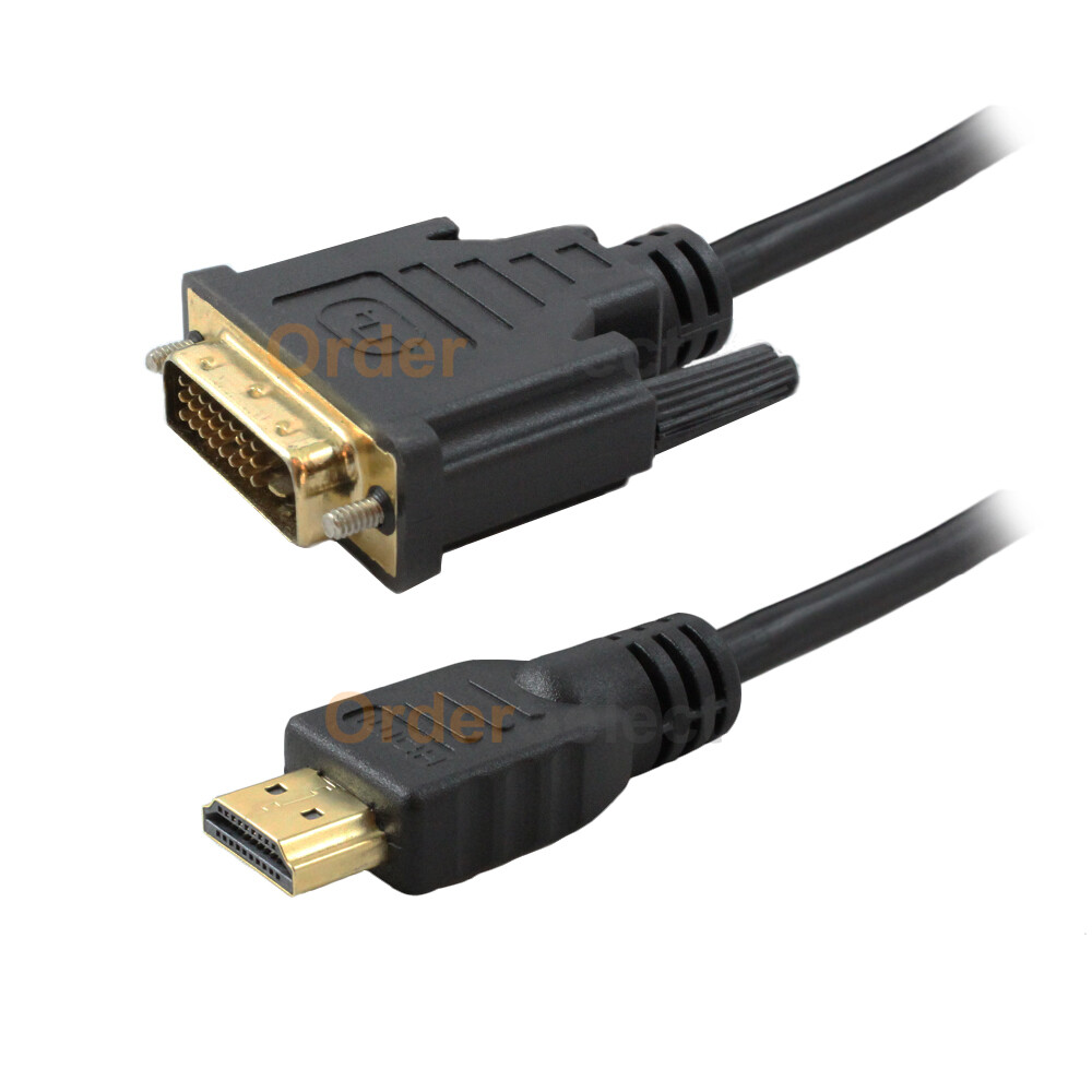 HDMI to DVI-D (24+1 Pin) Monitor Display Adapter Cable Male/Male HD HDTV (6 FT)