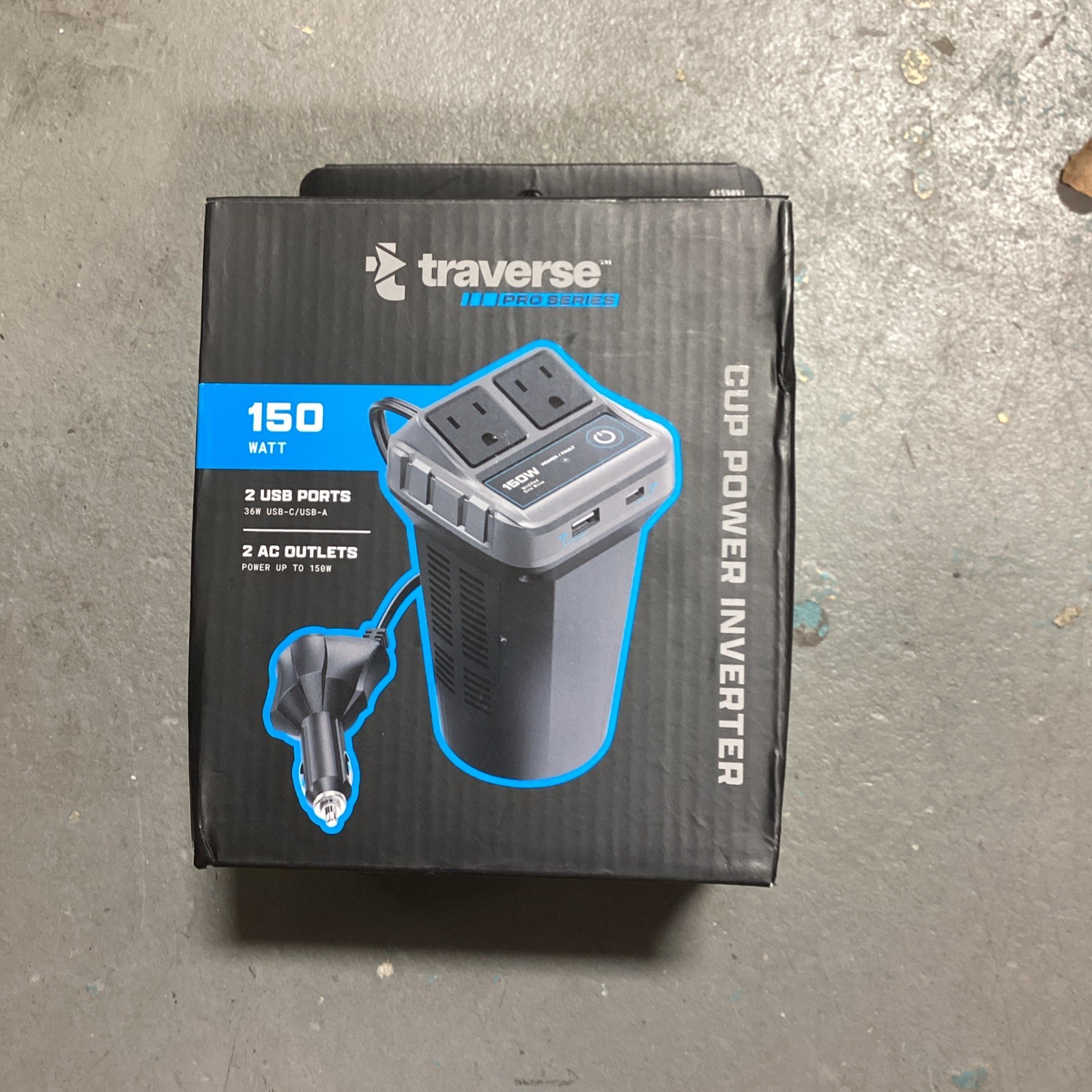 Traverse Pro Series 150 Watt Cup Power Inverter - 6159891 - New In Box