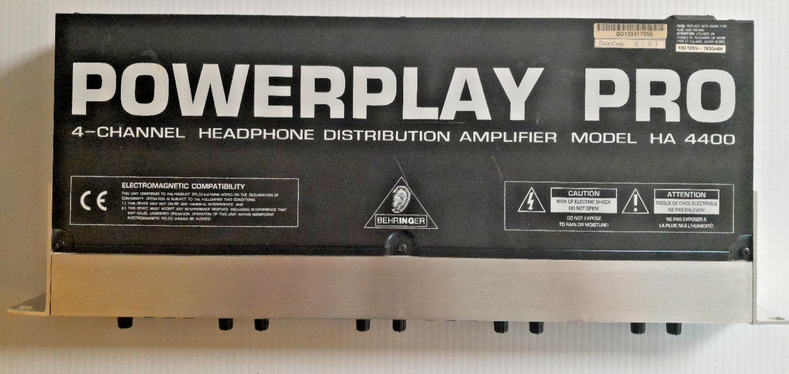 Behringer HA4400 4 Ch. Headphone Amp, Working Pull, Partly Tested, but READ