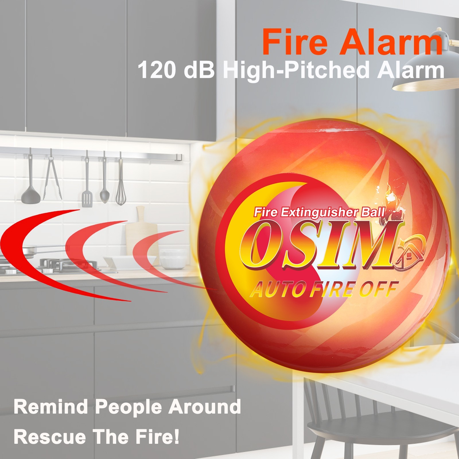 2-Pack Automatic Self-Exciting Fire Extinguisher Ball with Hook and Mount