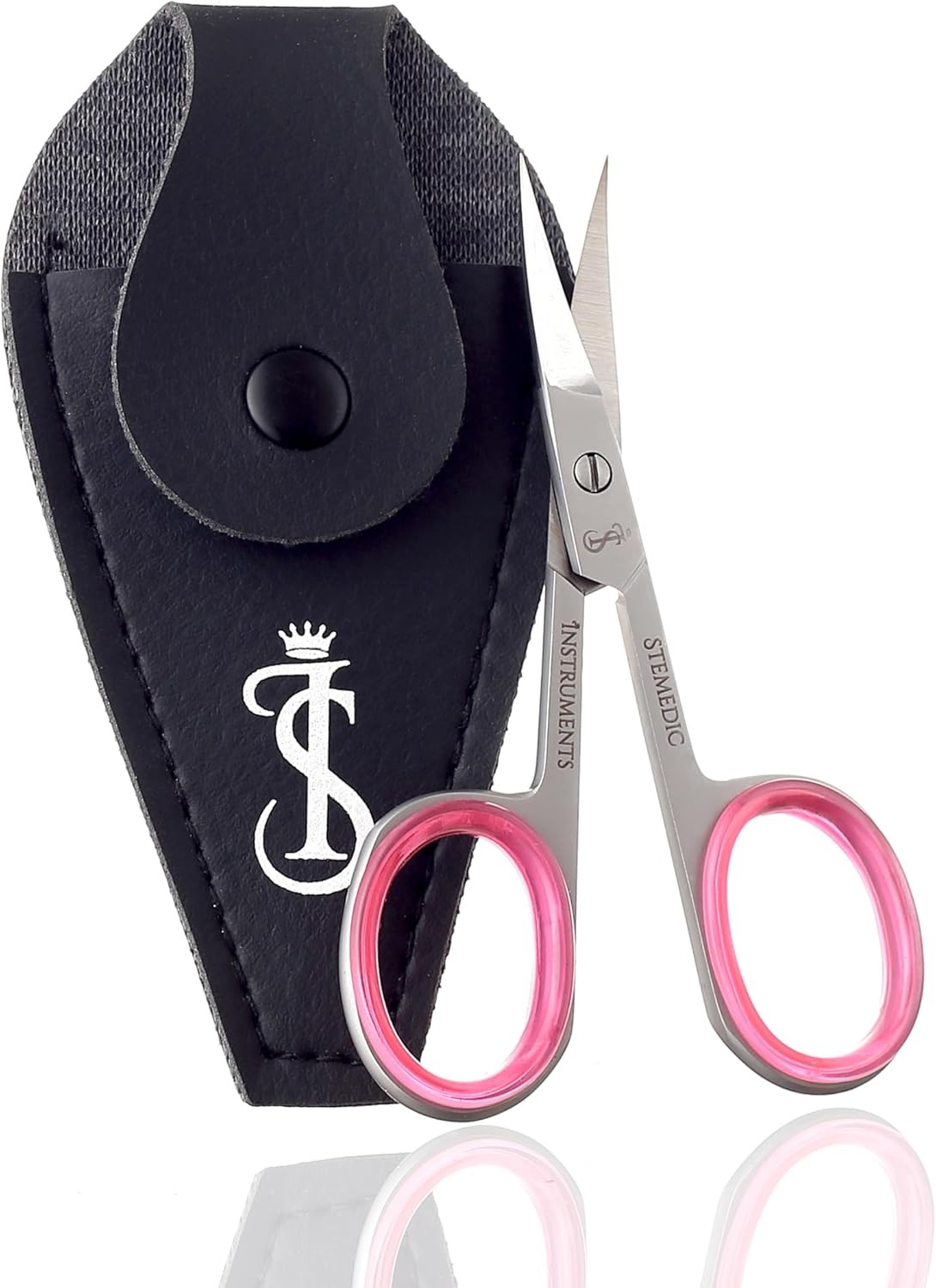 Nail Scissors Curved Eyebrow Scissors for Nail, Cuticle, Eyelashes, Nose Hair,