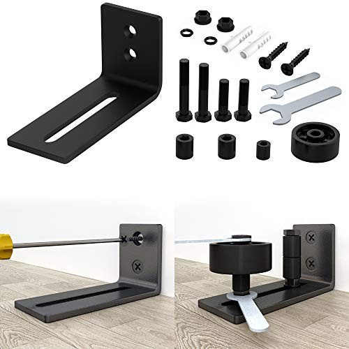 Sliding Barn Door Floor Guide Wall Mounted Hardware for Flush Bottom 1