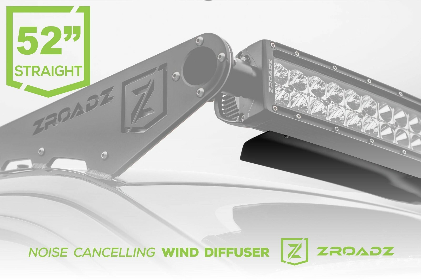 ZROADZ Noise Cancelling Wind Diffuser for (1) 52 Inch Straight LED Light Bar