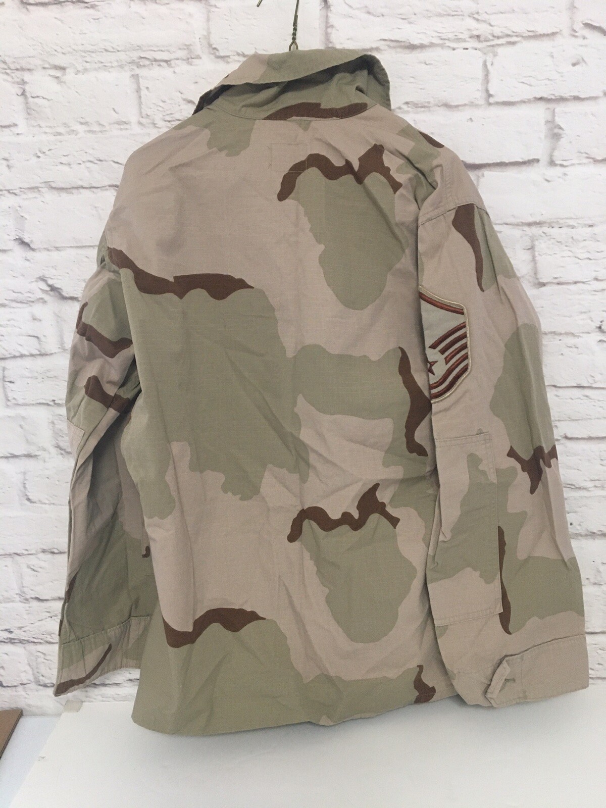 USAF Air Force Desert Camo Coat Jacket Air Combat Command Patches Size Medium