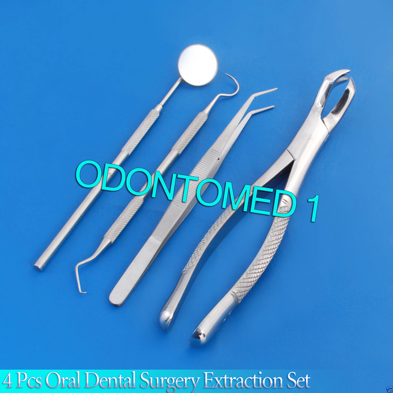 SET OF 4 PCS ORAL DENTAL SURGERY EXTRACTION KIT WITH EXTRACTING FORCEPS #88R