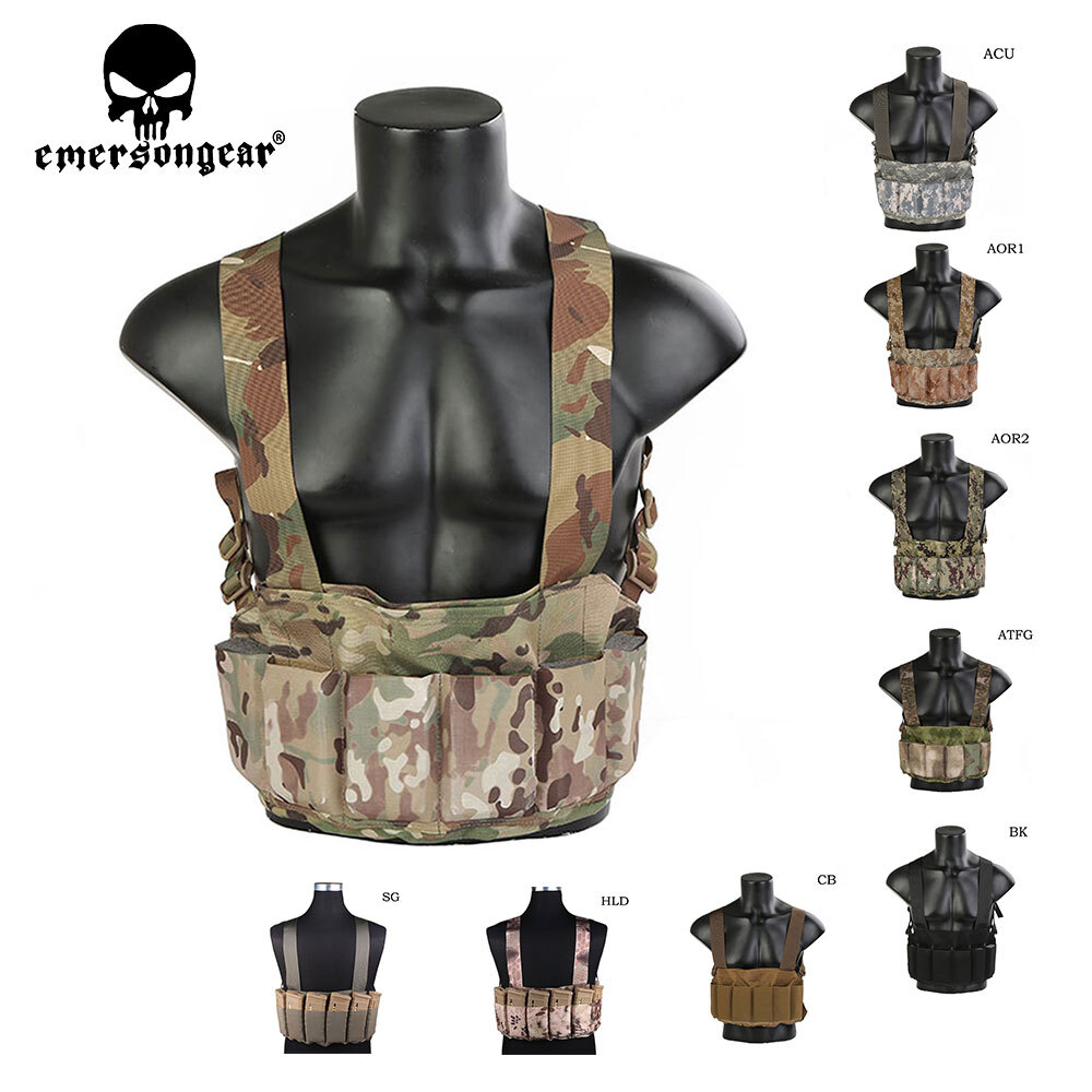 Emerson Tactical Chest Rig Vest SPEED SCAR-H 5.56 Magazine Pouch Carrier Airsoft
