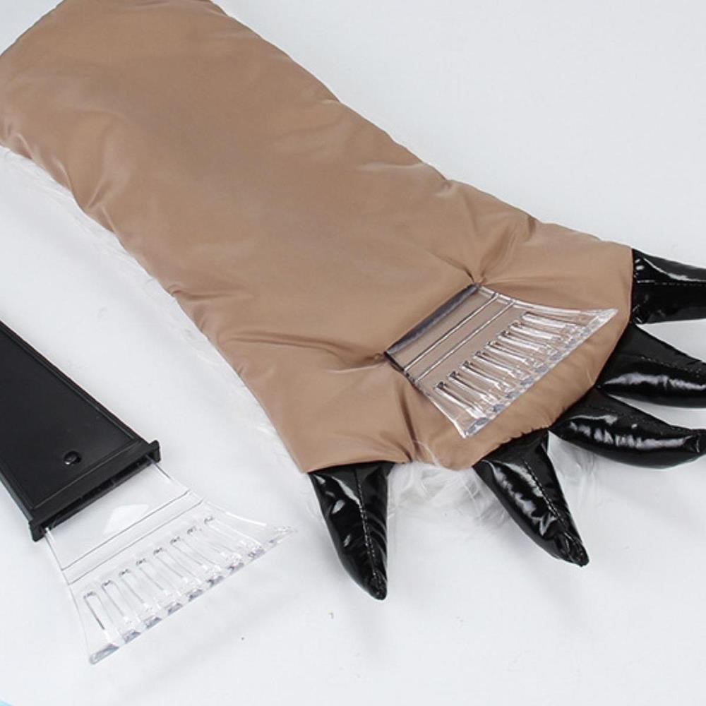 Ice Scraper with Glove Combines Mitten Ice Remover for Windshield Clear Snow ]