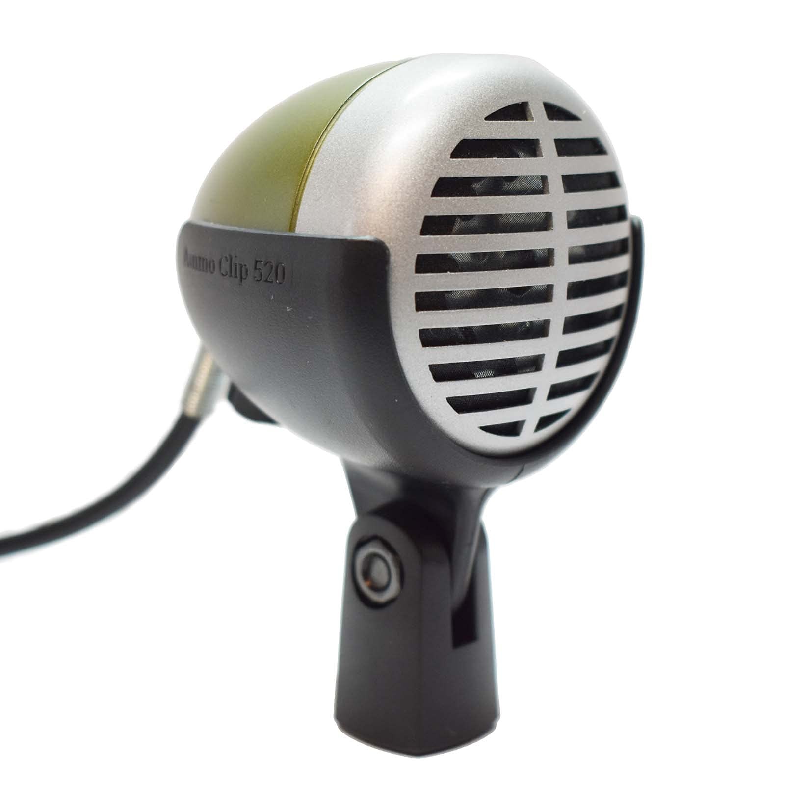 Harmonica Mic Holder Clip for Shure 520DX & Superlux D112 - Black